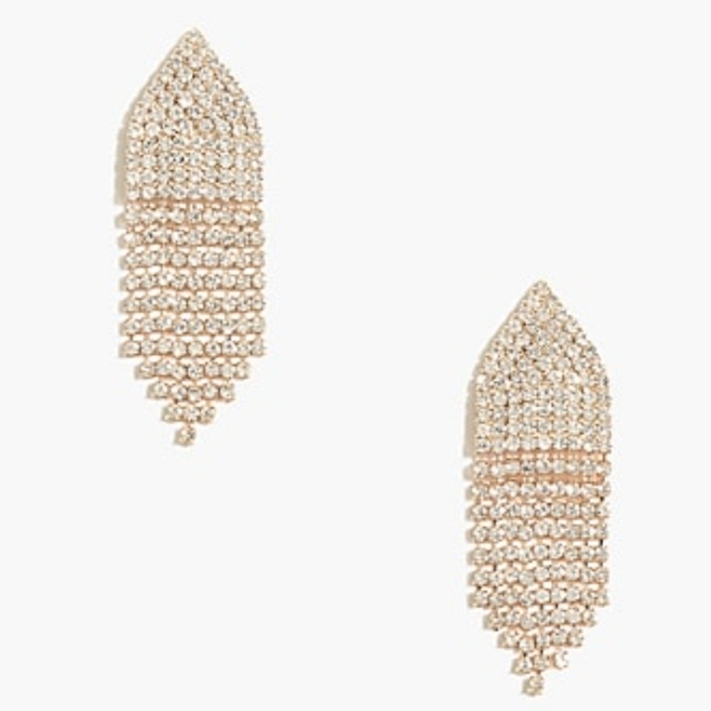 🆕 J. Crew Crystal Waterfall Statement Earr